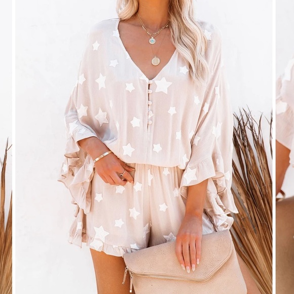 Beyond the Sea Kimono Star Romper - Picture 5 of 11